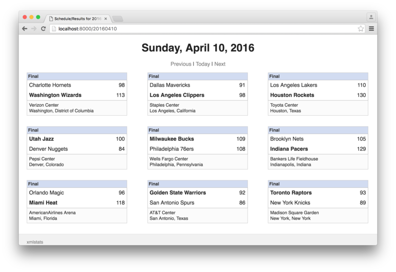 Screenshot showing the example in a web browser.