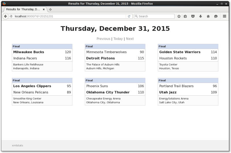 Screenshot showing the example in a web browser.